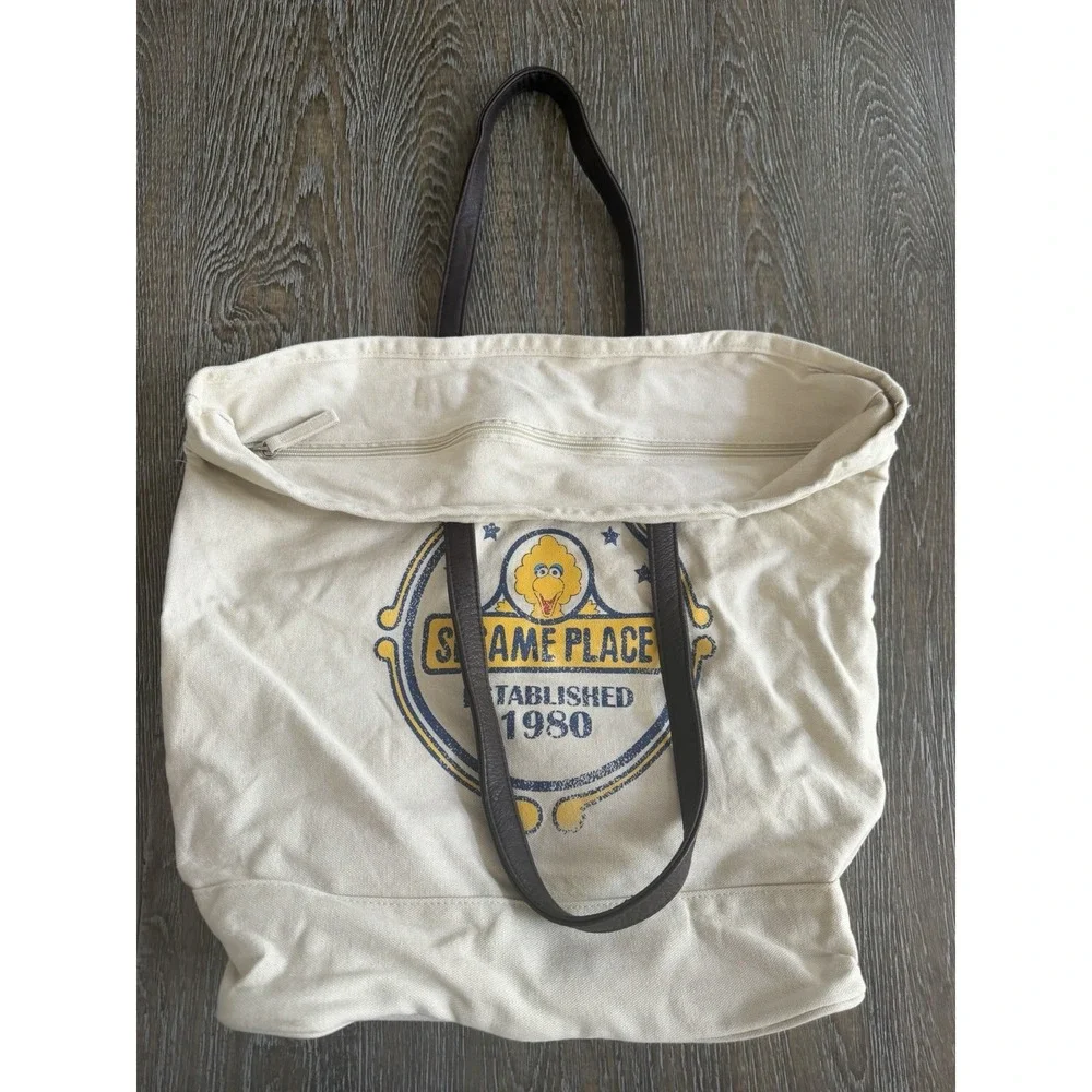 Sesame Place Theme Park‎ Langhorne PA Canvas Tote Bag Souvenir Travel Big Bird